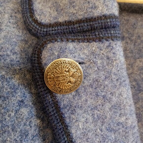 Giesswein Tyrol pure wool grey Austrian traditional jacket wool gray EU 40 US 10 - Picture 4 of 10